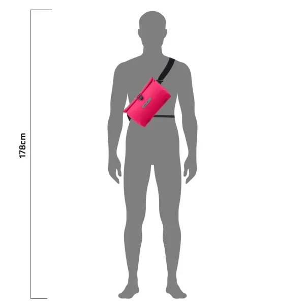 Bolsa Manillar Orltieb Velo Sling Flex Cyber Bandolera 2,5l. Rosa Fluo