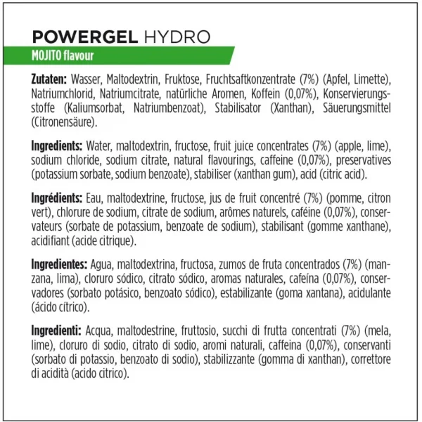 PowerBar PowerGel Hydro Mojito Cafeína 24 unidades