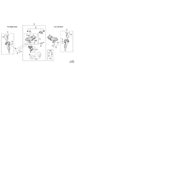 Unidad de tapa DERECHA Shimano ST-6800