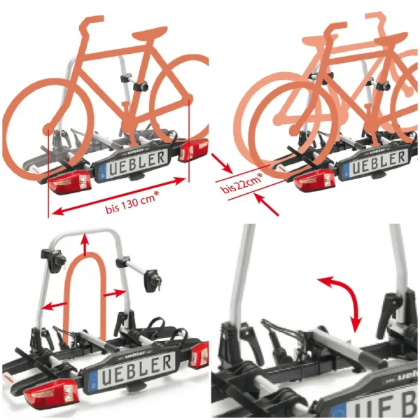 Portabicicletas Uebler P32 S para 3 Bicicletas 60º