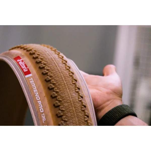 Cubierta Gravel vittoria TERRENO PRO T30 Fine Loose 700X45 TLR Hookless Natural-Brown